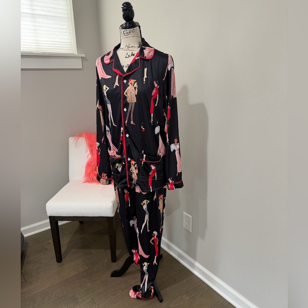 Retro Barbie Inspired Two Piece Pajama Set